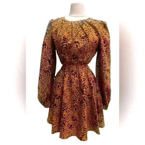 PETAL DEW animal print dress